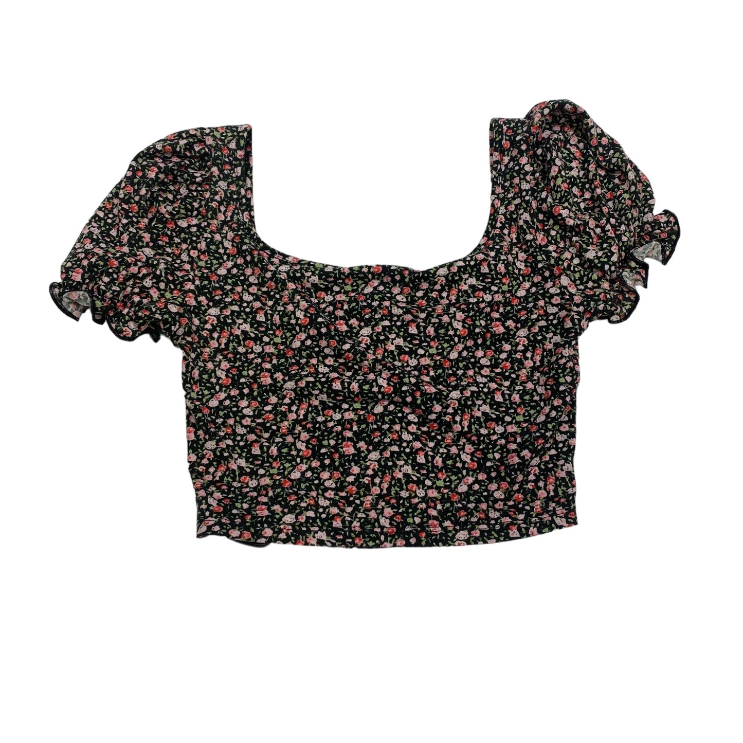 Black Top Short Sleeve Shein, Size S