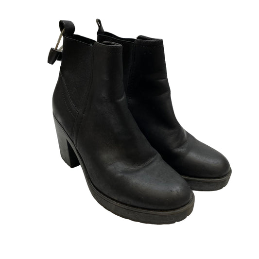 Black Boots Ankle Heels Xappeal, Size 8