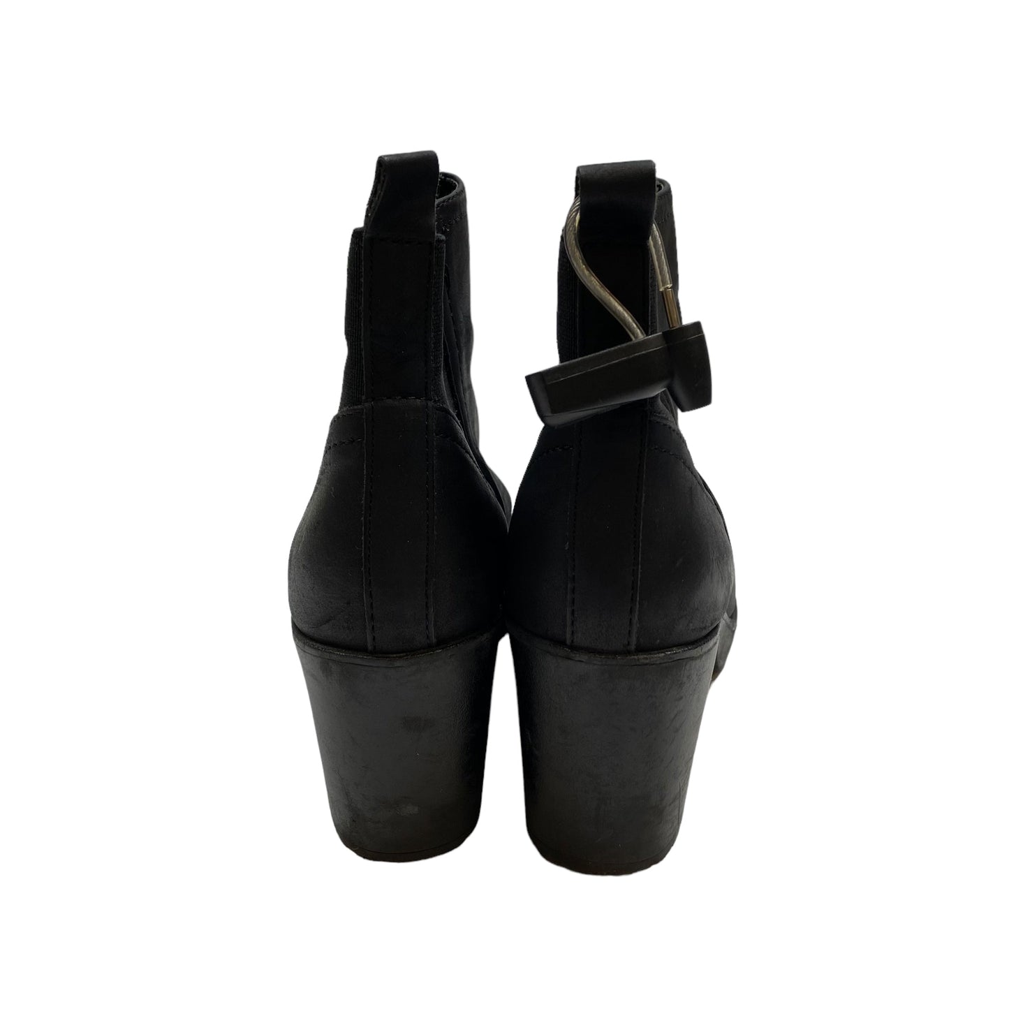 Black Boots Ankle Heels Xappeal, Size 8
