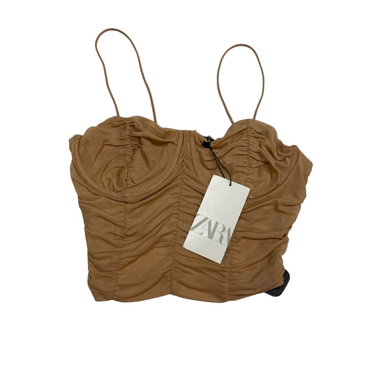 Tan Top Sleeveless Zara, Size L