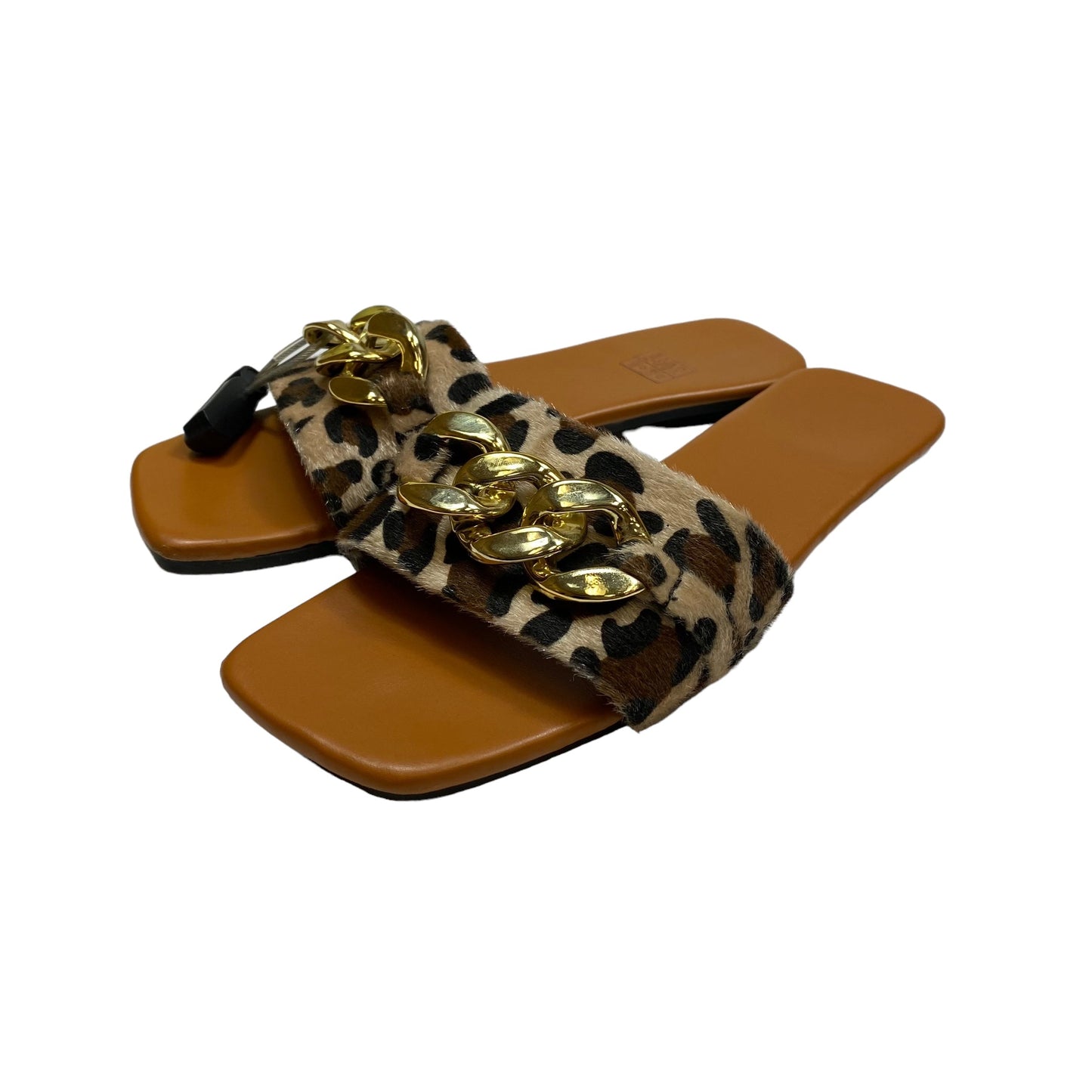 Animal Print Sandals Flats Clothes Mentor, Size 8.5