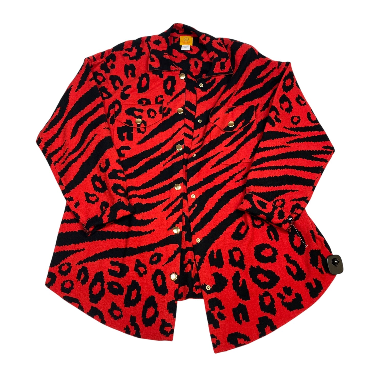 Jacket Shirt By Ruby Rd In Red, Size: 1x