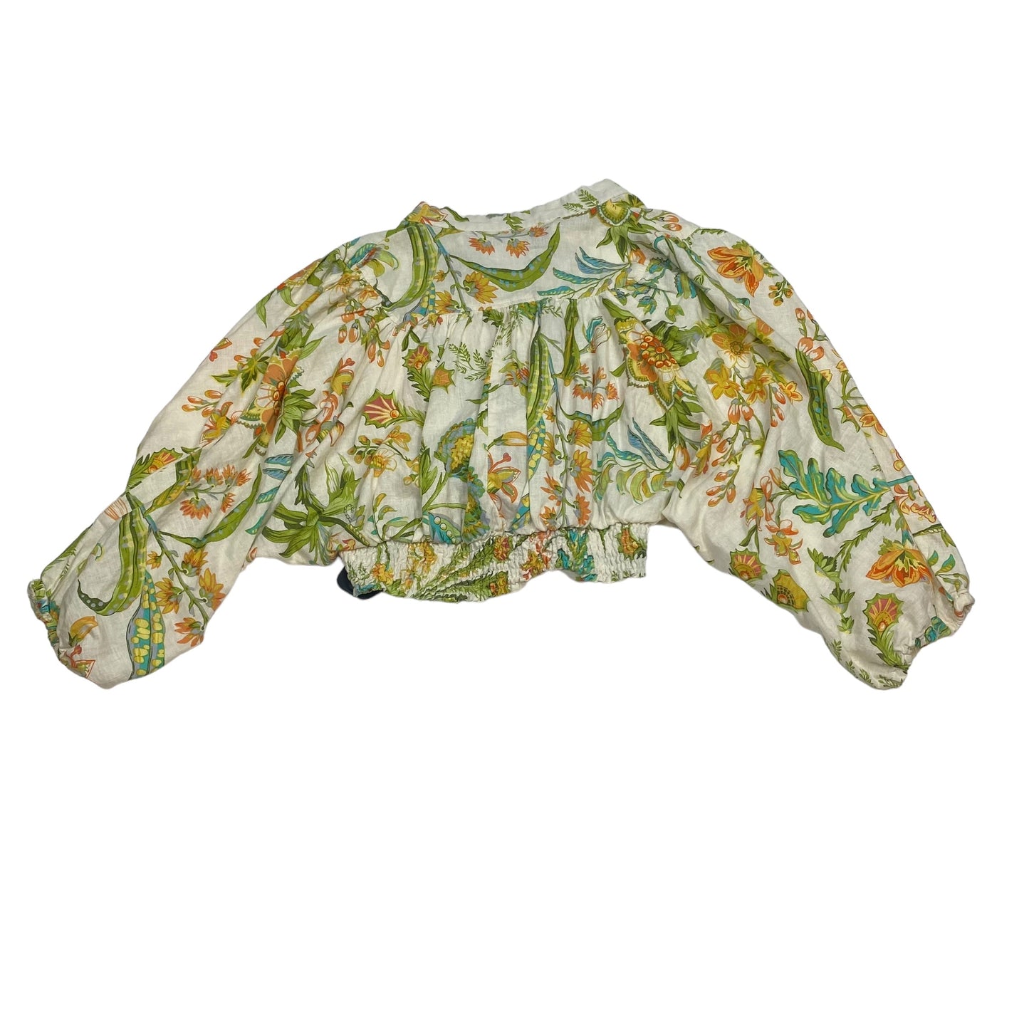 Top 3/4 Sleeve By Rachel Roy In Cream & Green, Size: S