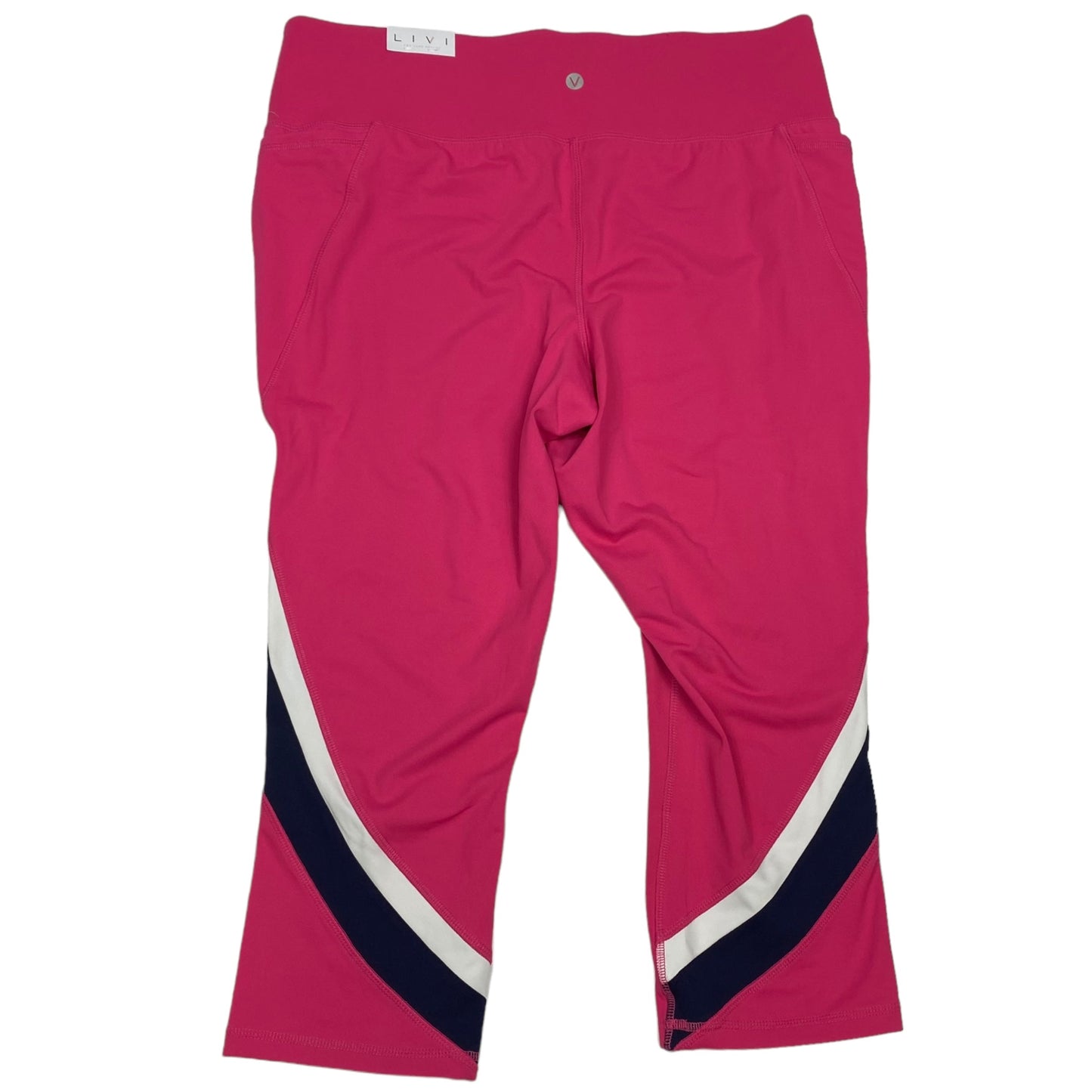 Athletic Leggings Capris By Livi Active In Pink, Size: 2x