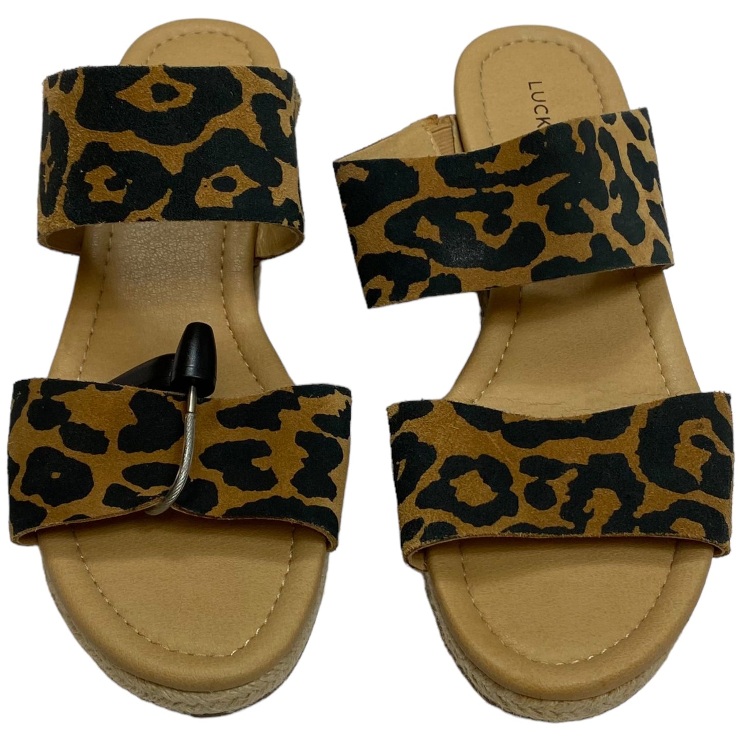 Sandals Flats By Lucky Brand In Animal Print, Size: 9