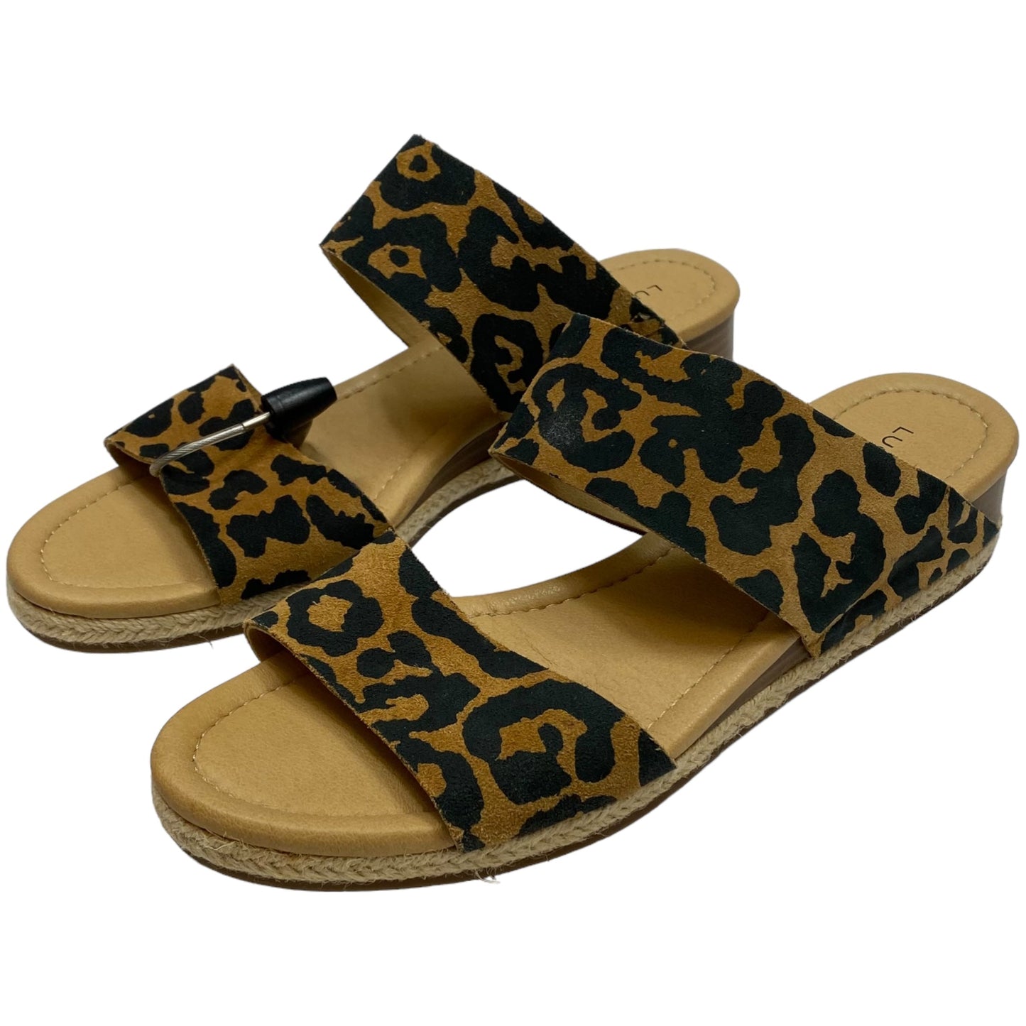 Sandals Flats By Lucky Brand In Animal Print, Size: 9