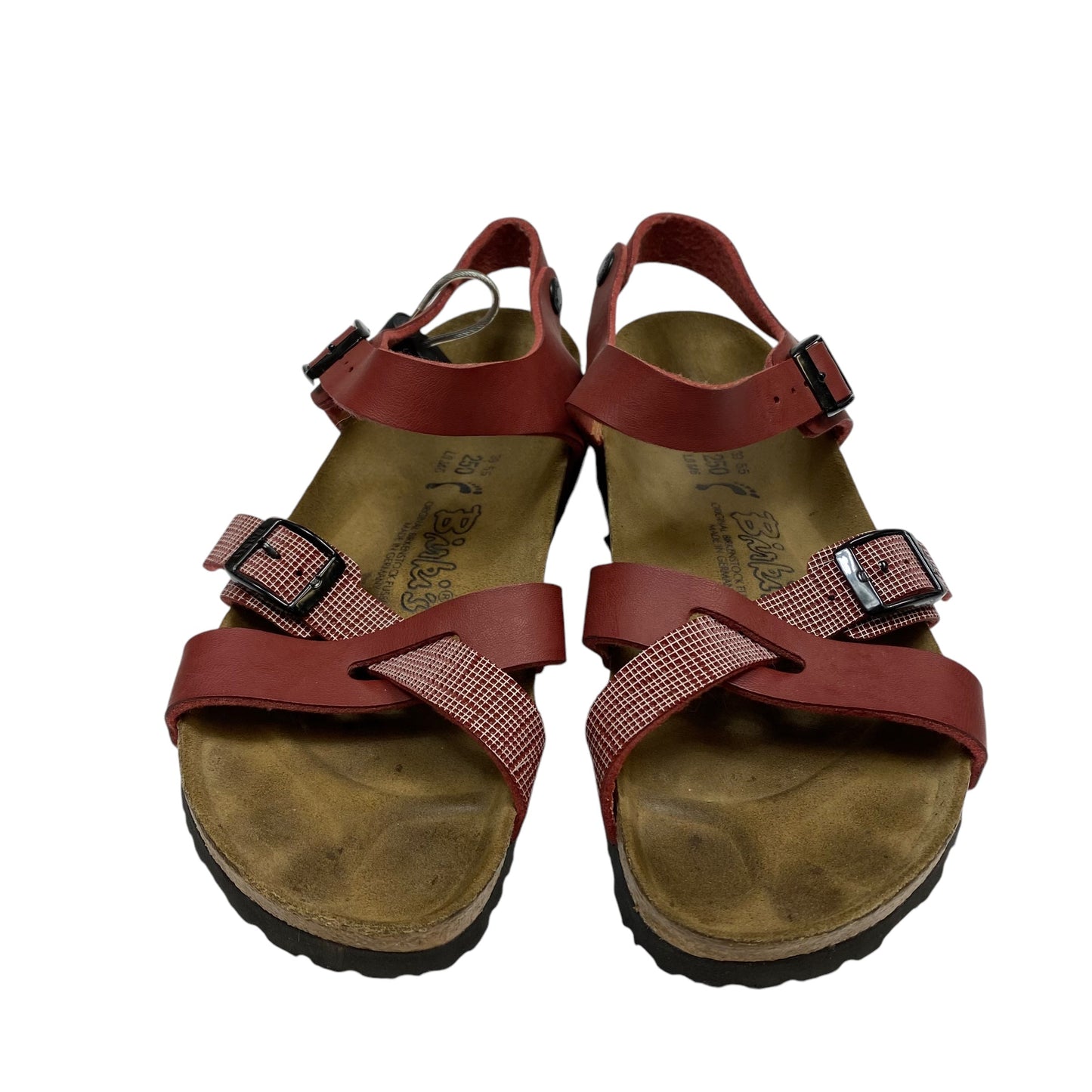 Sandals Flats By Birkenstock In Red, Size: 8