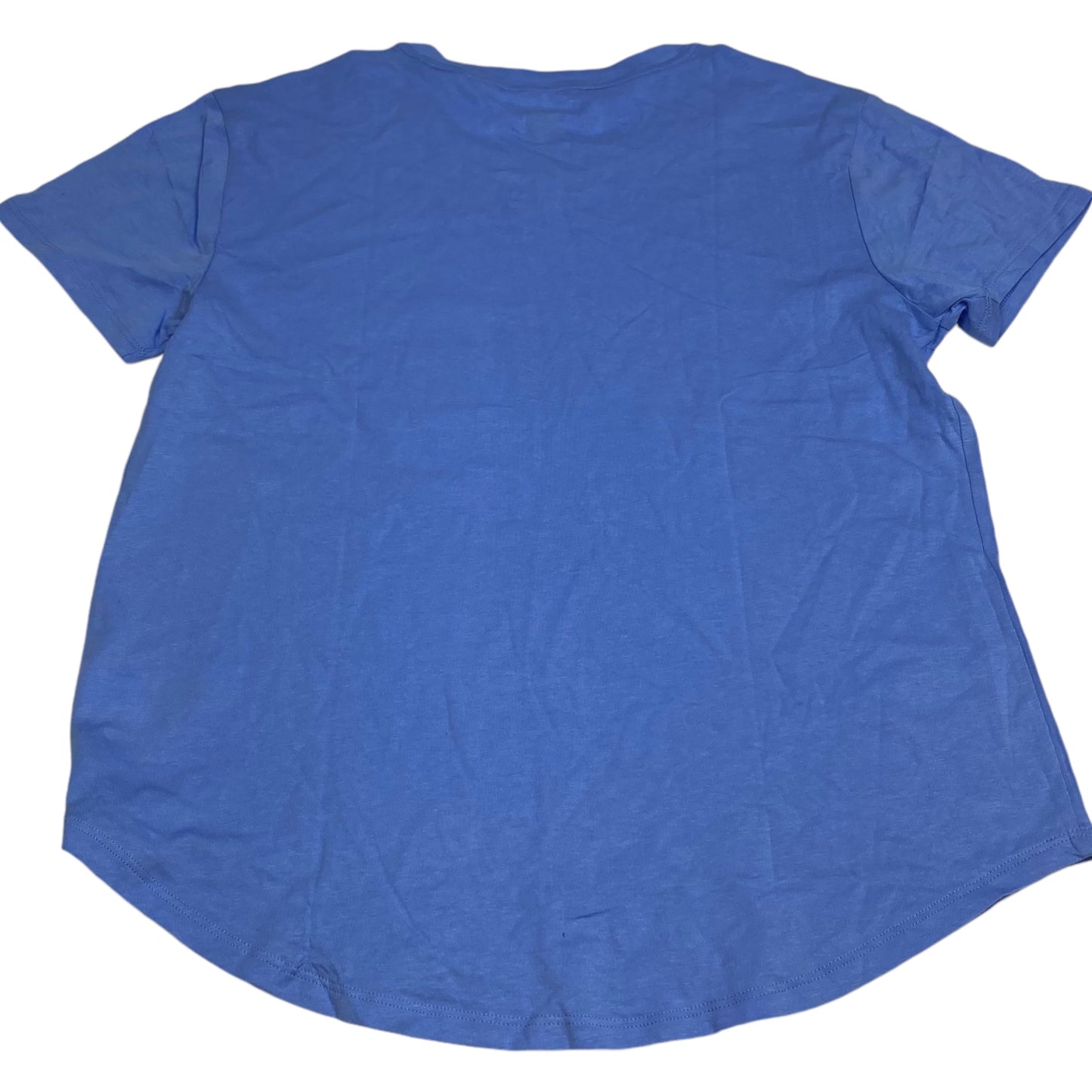 Athletic Top Short Sleeve By Reebok In Blue, Size: M