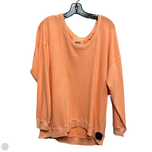 Sweatshirt Crewneck By Aerie In Orange, Size: S