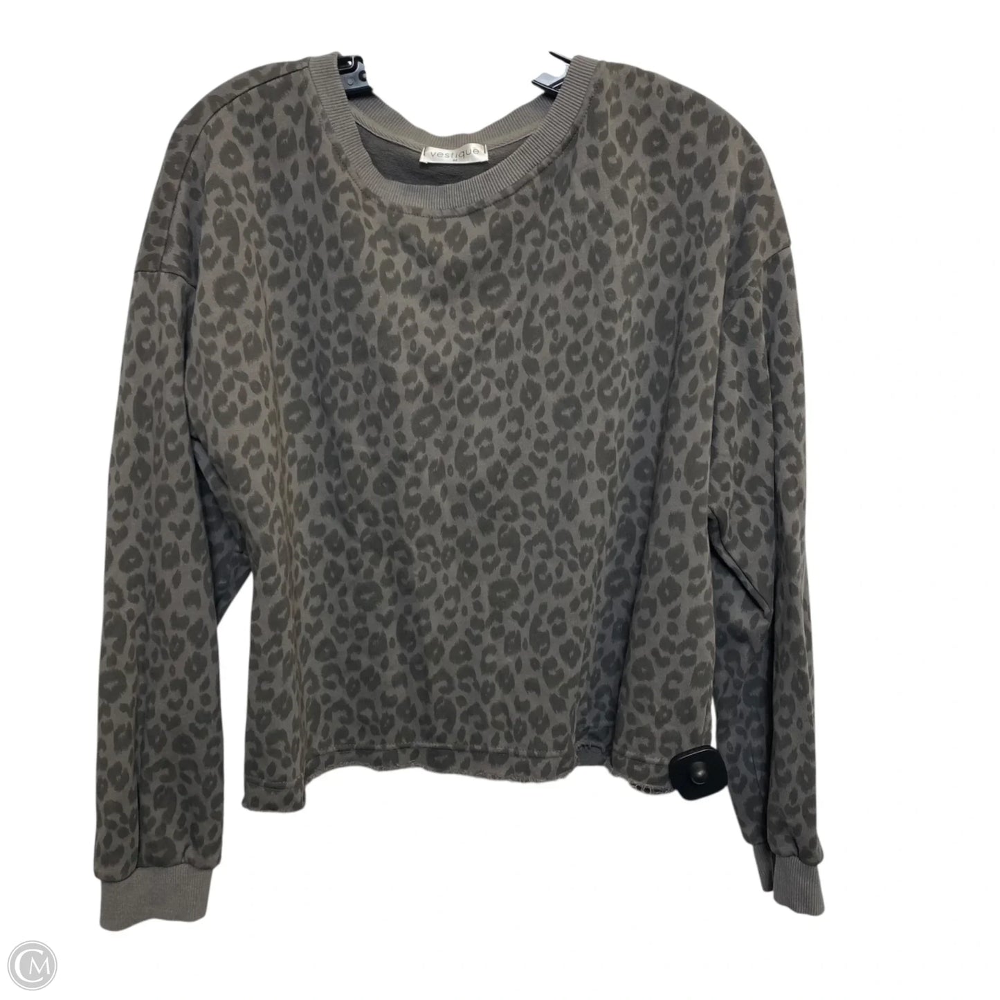 Top Long Sleeve By Vestique In Grey, Size: M