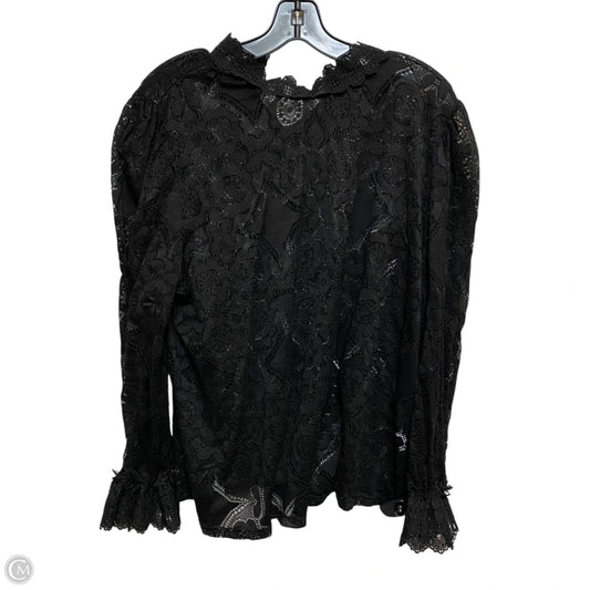 Top Long Sleeve By Shein In Black, Size: 2x