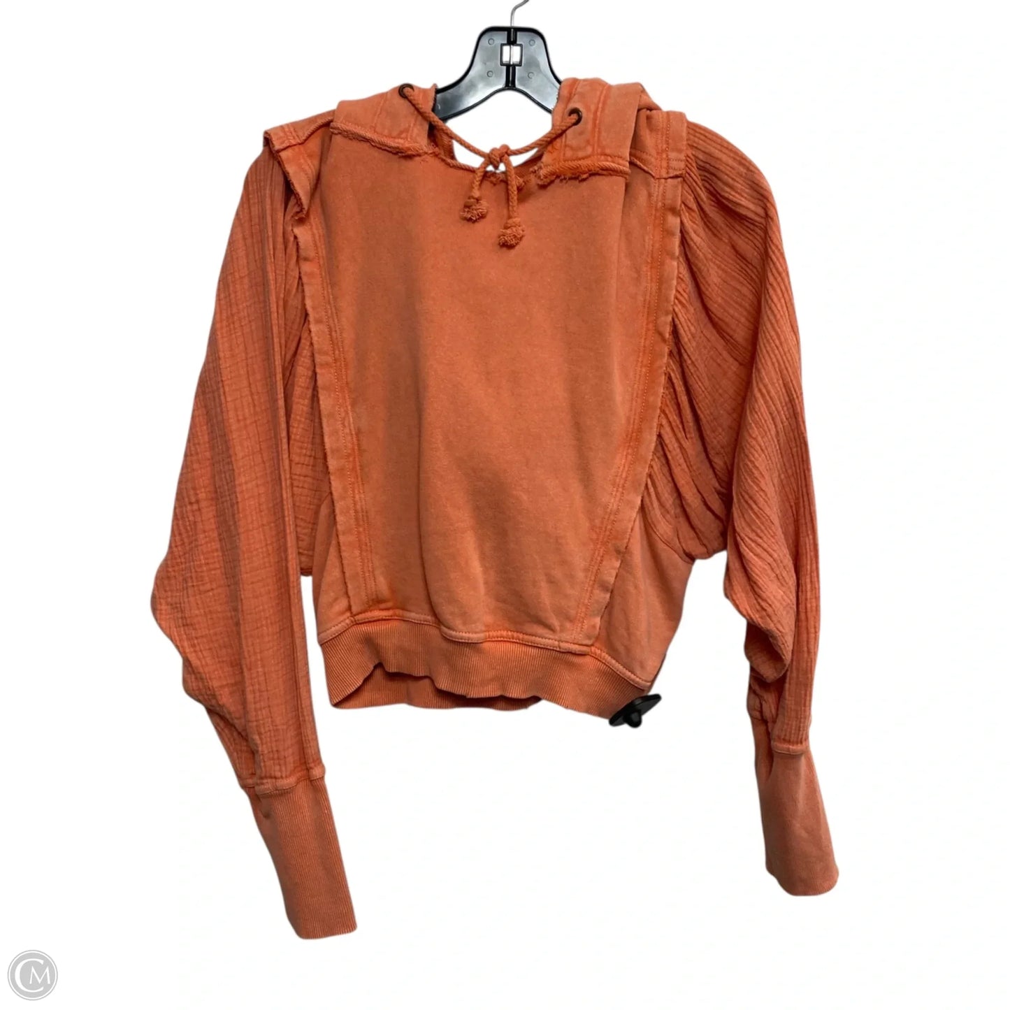 Sweatshirt Hoodie By Free People In Orange, Size: S