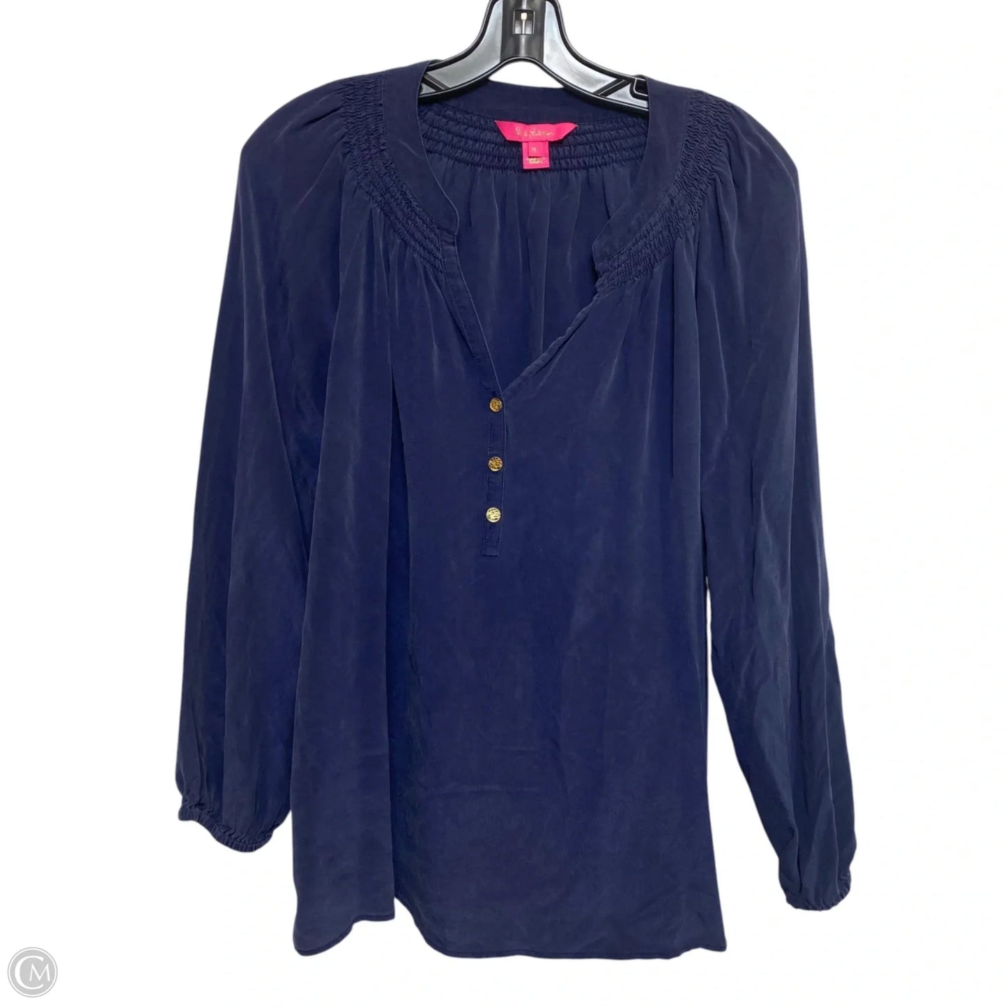 Blouse Designer By Lilly Pulitzer In Navy, Size: Xl