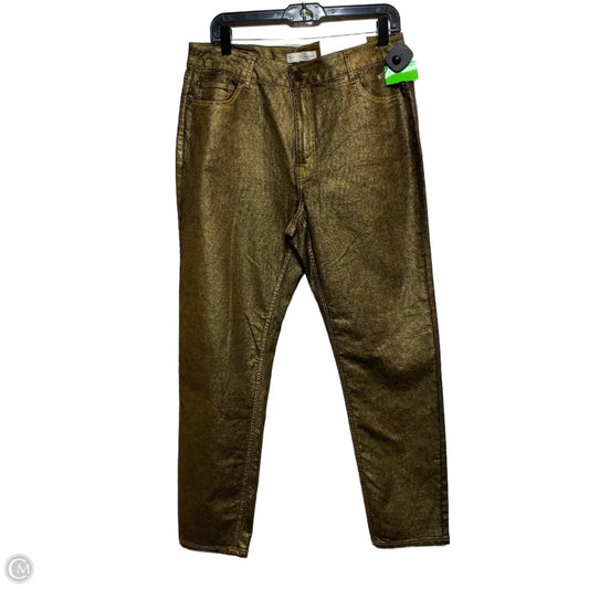Jeans Jeggings By Cato In Black & Gold, Size: 14