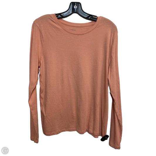Top Long Sleeve Basic By Time And Tru In Pink, Size: L