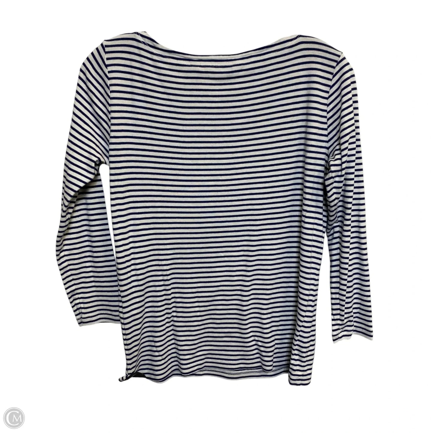Top Long Sleeve Designer By Vineyard Vines In Blue & White, Size: S