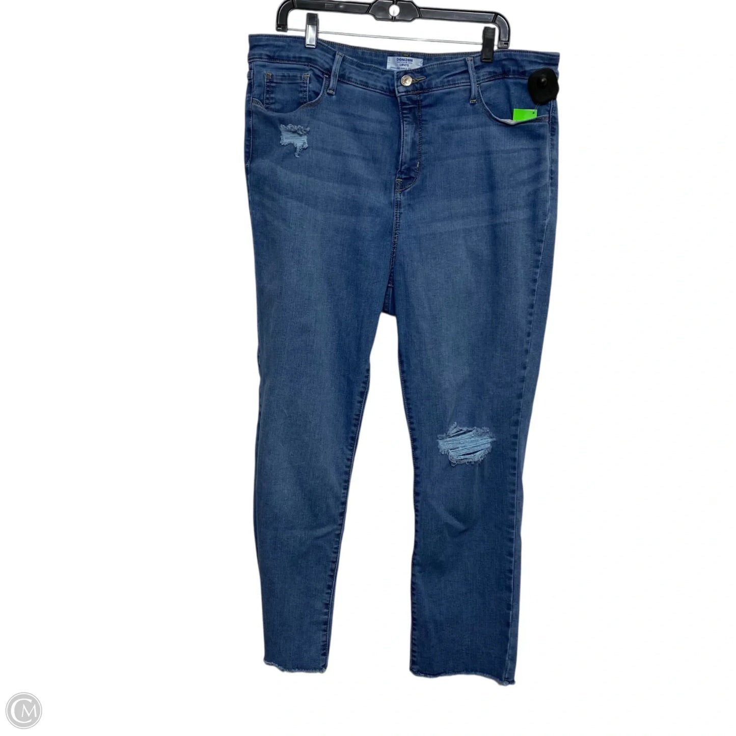 Jeans Straight By Levis In Blue Denim, Size: 18