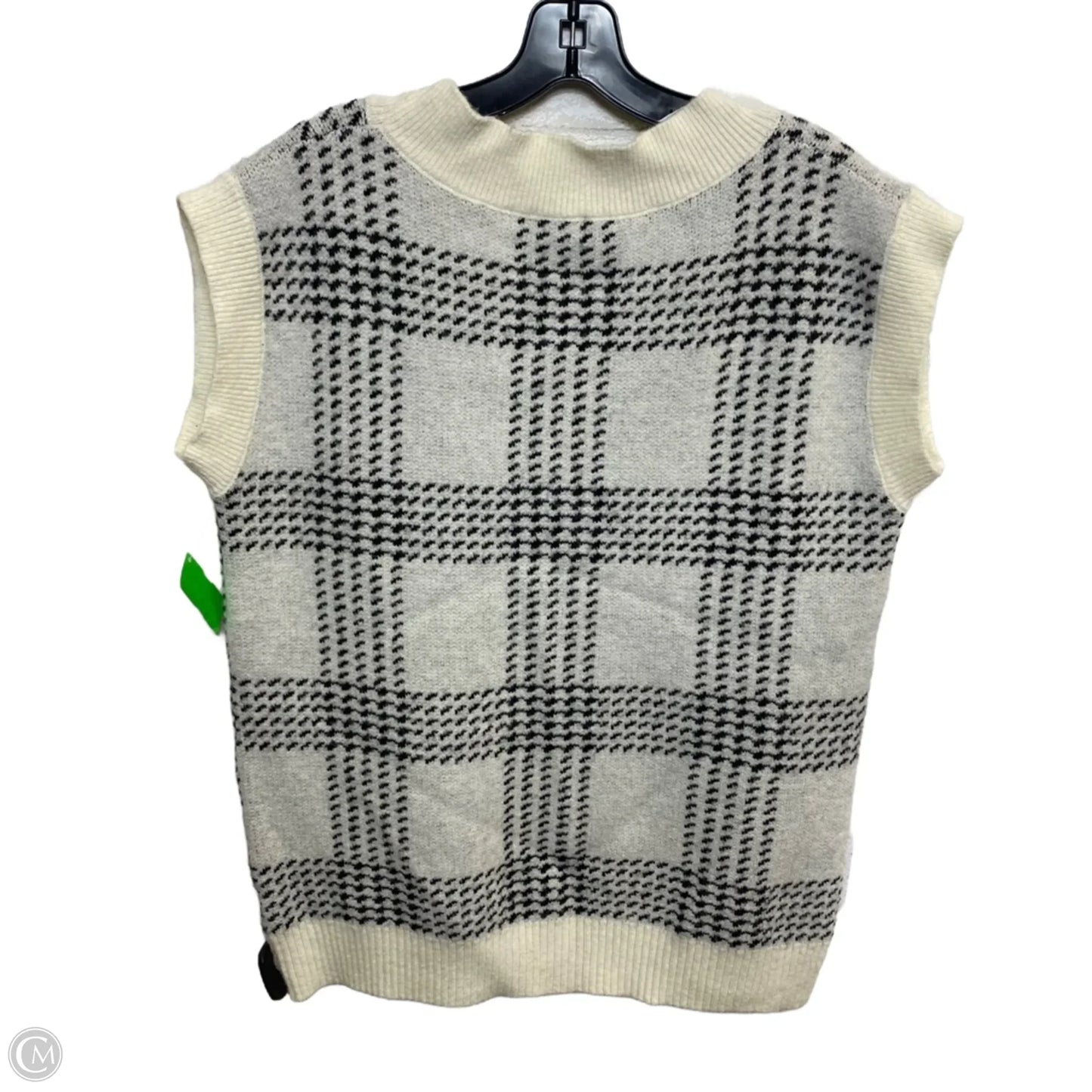Vest Sweater By Shein In Black & Cream, Size: S
