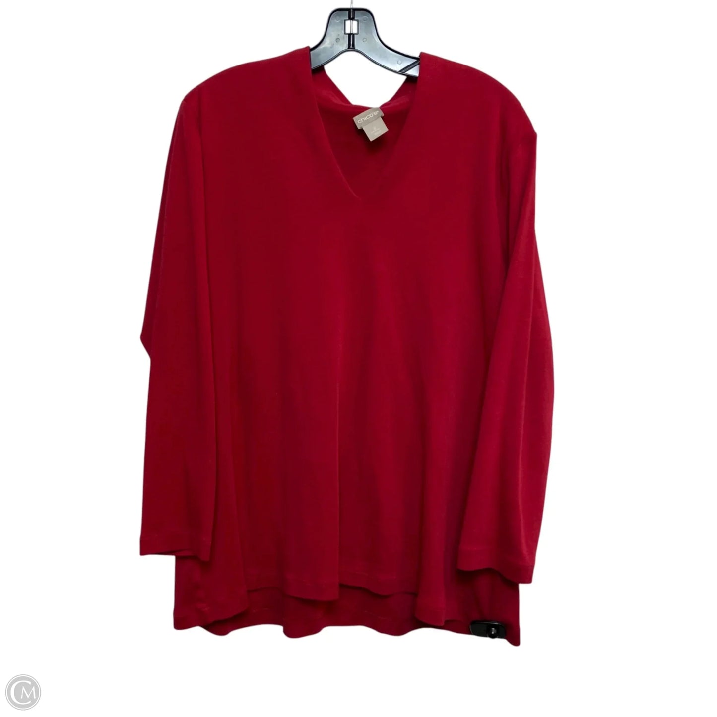 Top Long Sleeve By Chicos In Red, Size: L