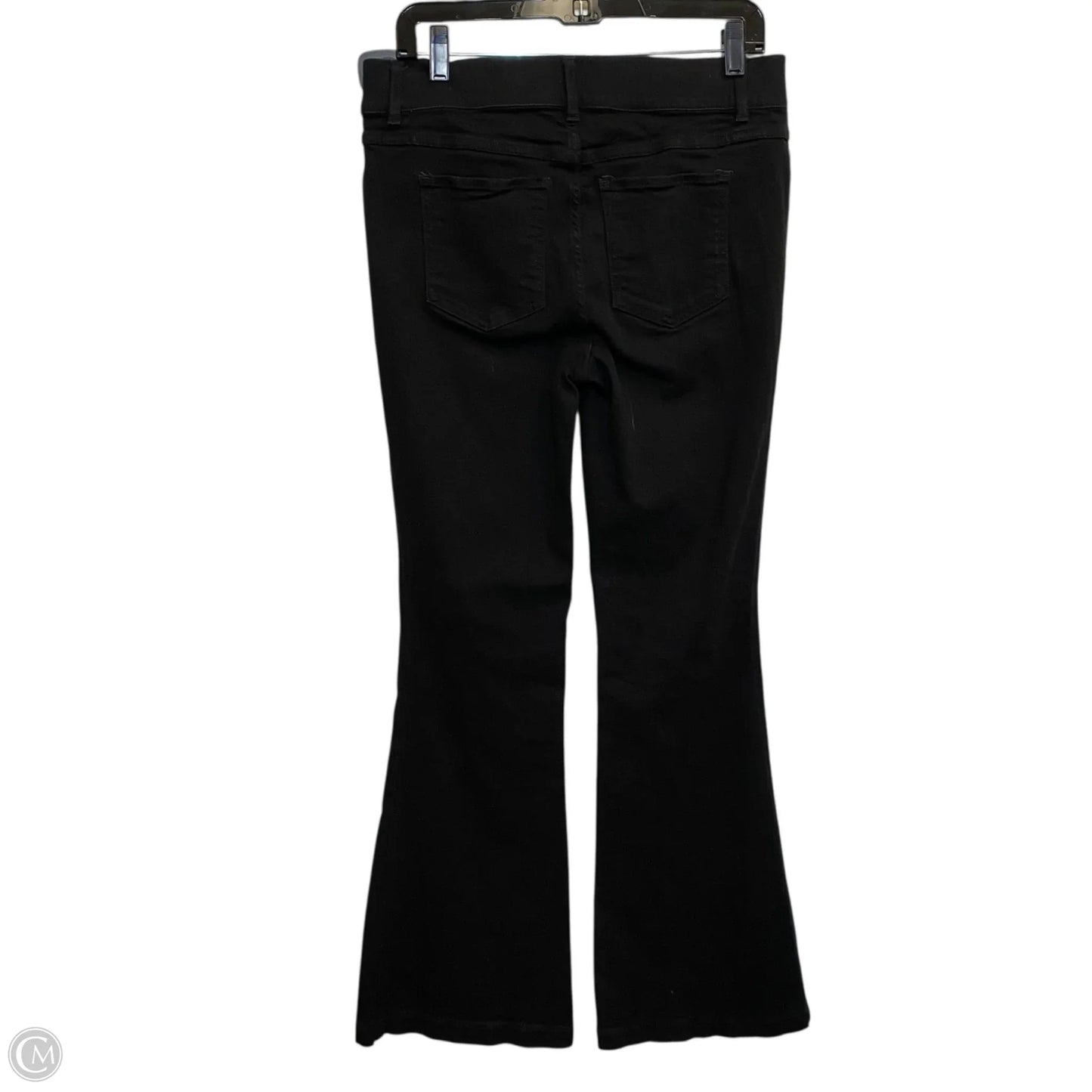 Jeans Flared By Spanx In Black Denim, Size: L