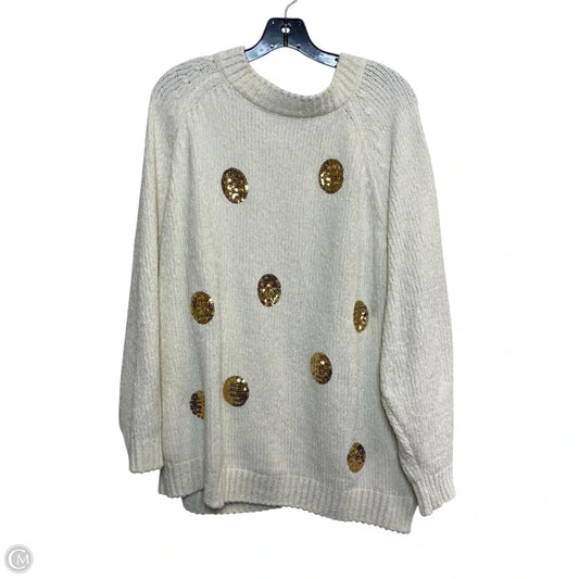 Sweater By Cato In Cream, Size: 1x