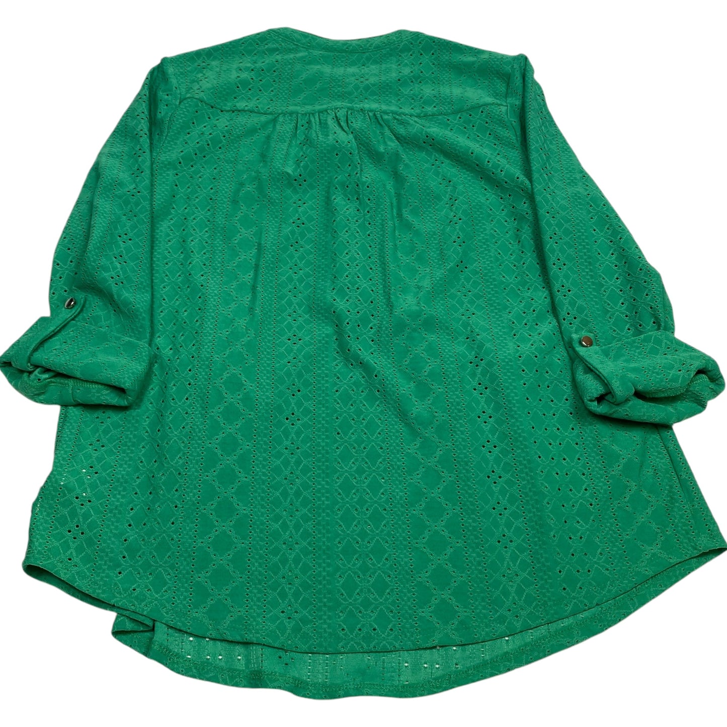 Top Long Sleeve By Kim Rogers In Green, Size: S