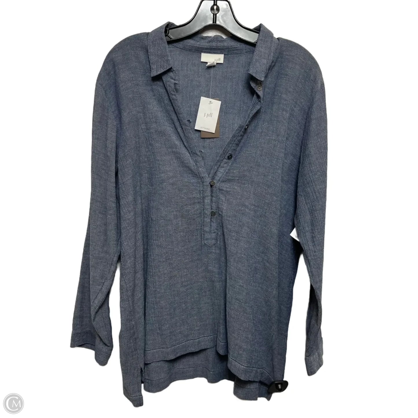 Top Long Sleeve By J. Jill In Blue, Size: Mp
