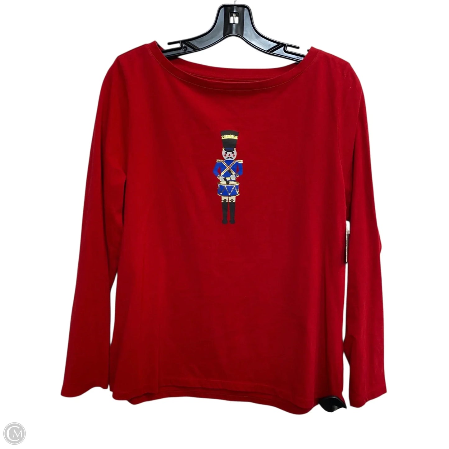 Top Long Sleeve Basic By Talbots In Red, Size: Lp