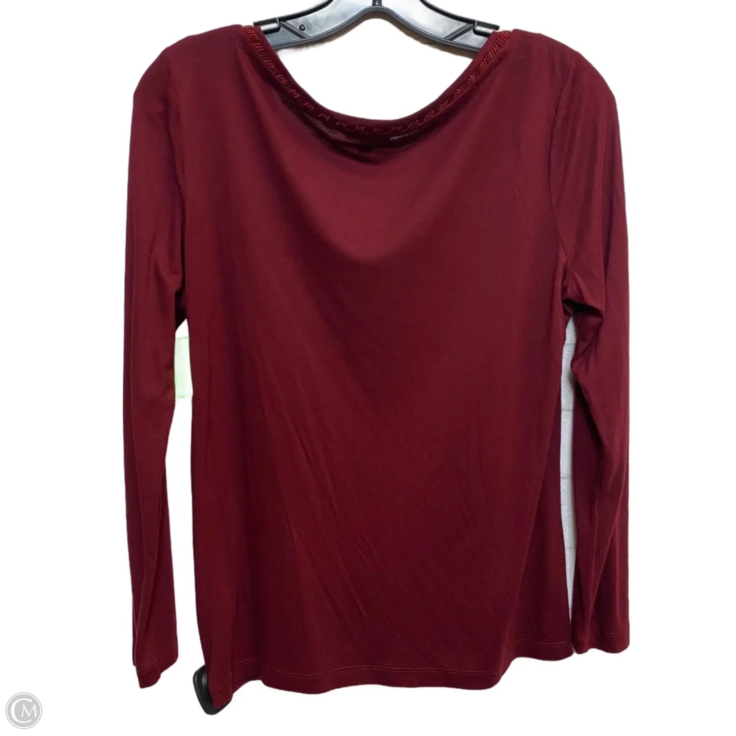 Top Long Sleeve By Talbots In Red, Size: Mp