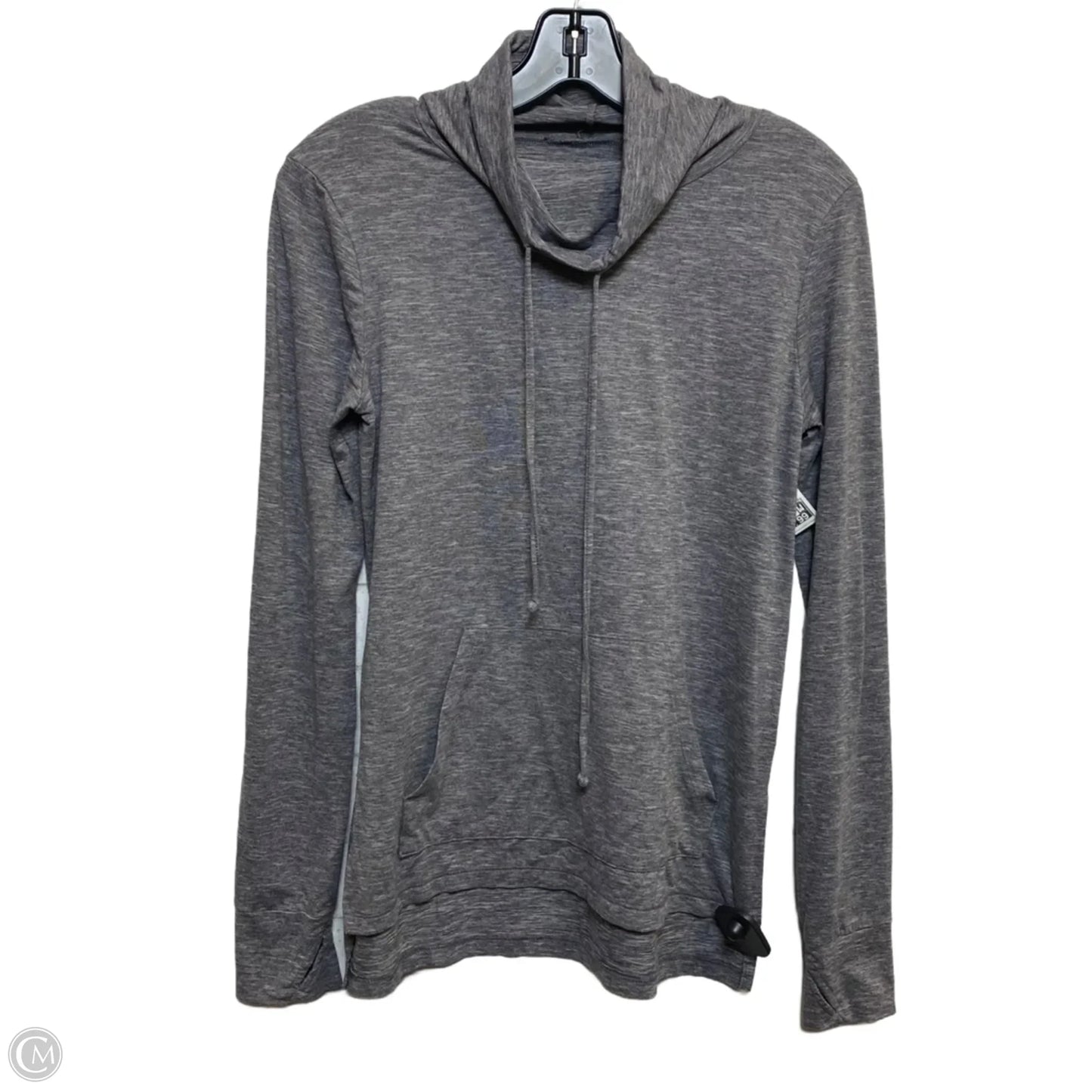 Athletic Top Long Sleeve Collar By Gottex In Grey, Size: Xs