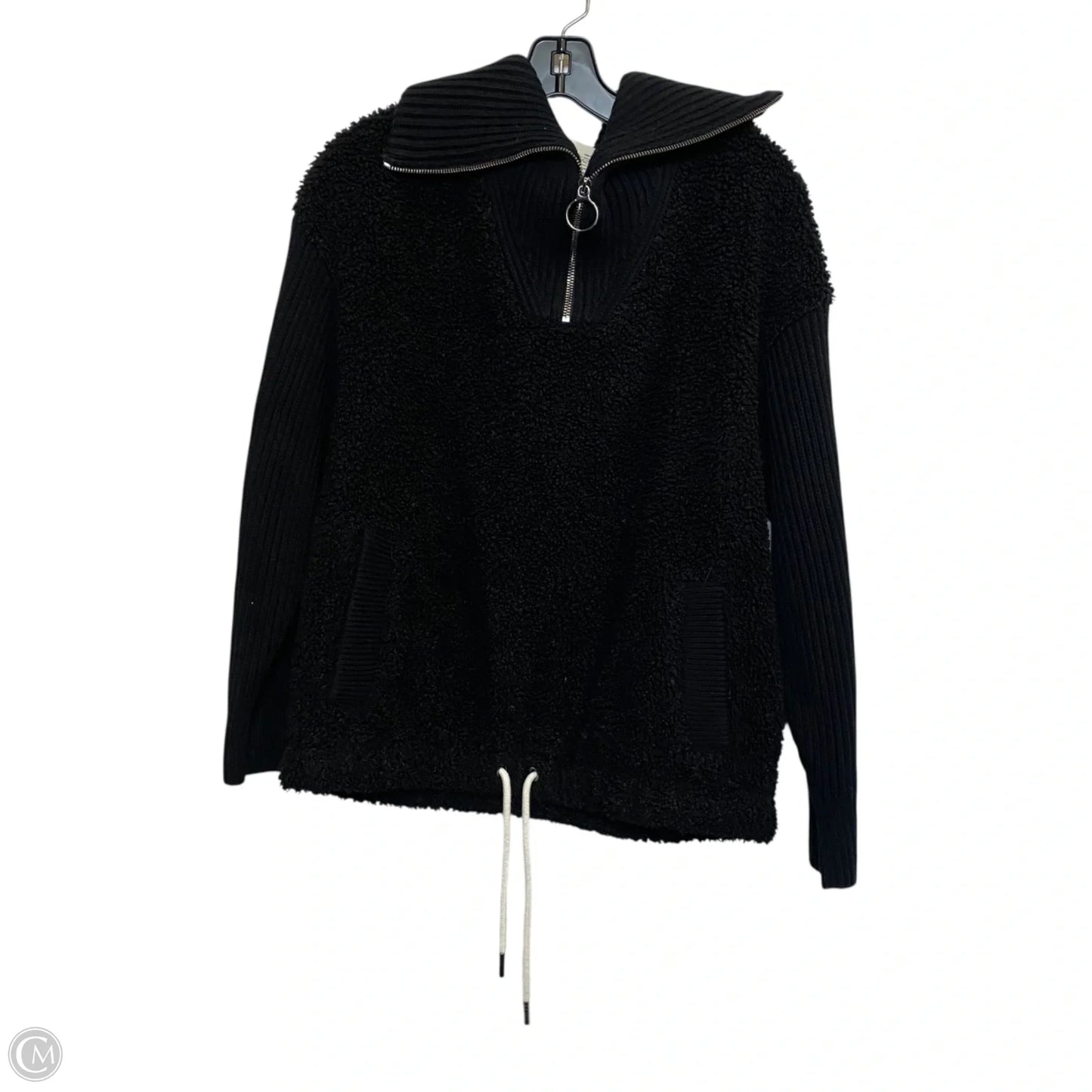 Athletic Sweatshirt Collar By Varley In Black, Size: S