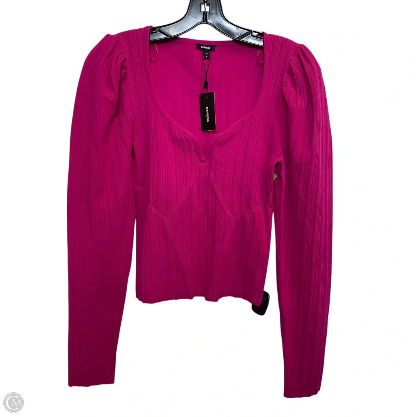 Top Long Sleeve By Express In Pink, Size: M