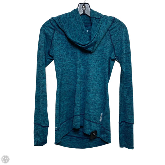 Athletic Top Long Sleeve Collar By Reebok In Green, Size: Xs