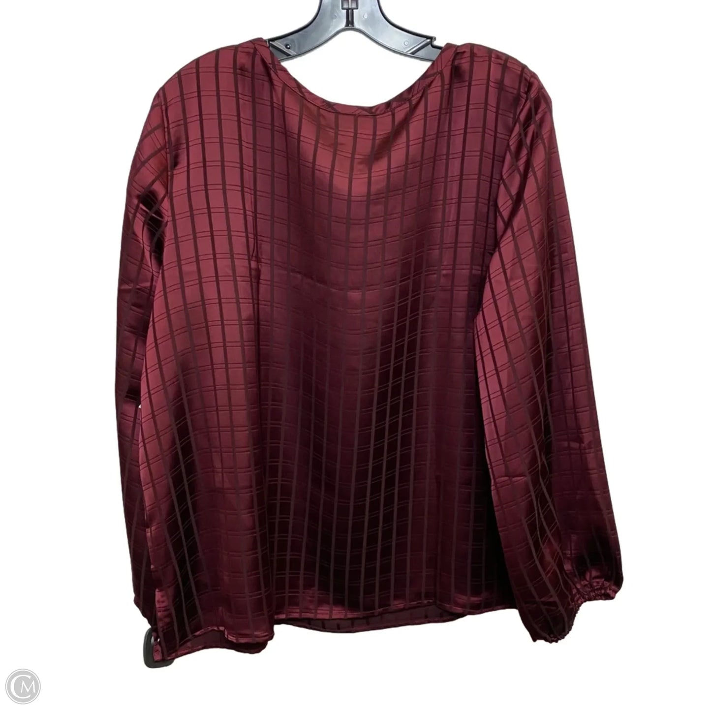 Blouse Long Sleeve By Liz Claiborne In Red, Size: Xl