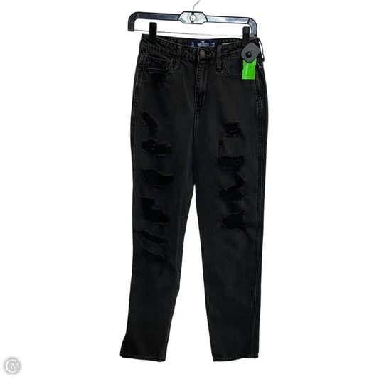 Jeans Boyfriend By Hollister In Black Denim, Size: 2
