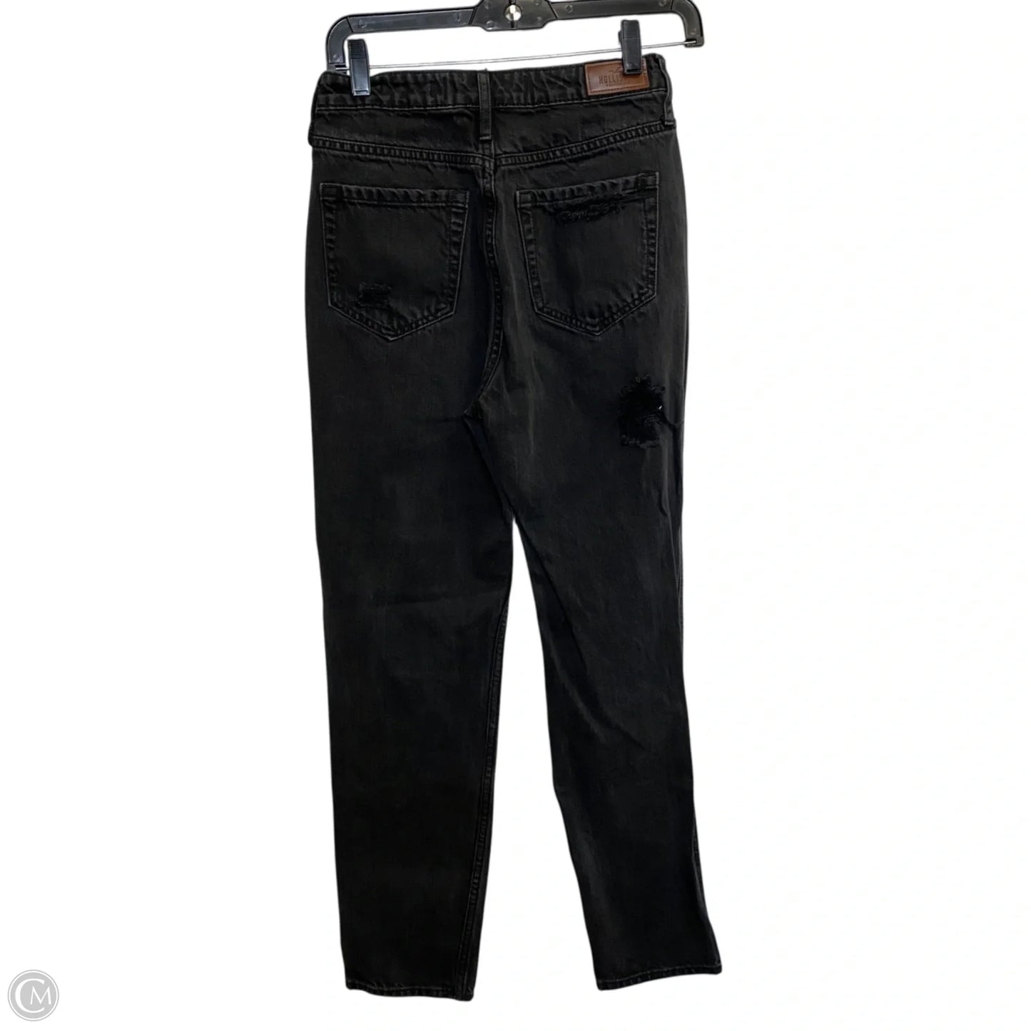 Jeans Boyfriend By Hollister In Black Denim, Size: 2