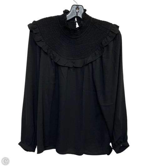 Blouse Long Sleeve By Loft In Black, Size: M