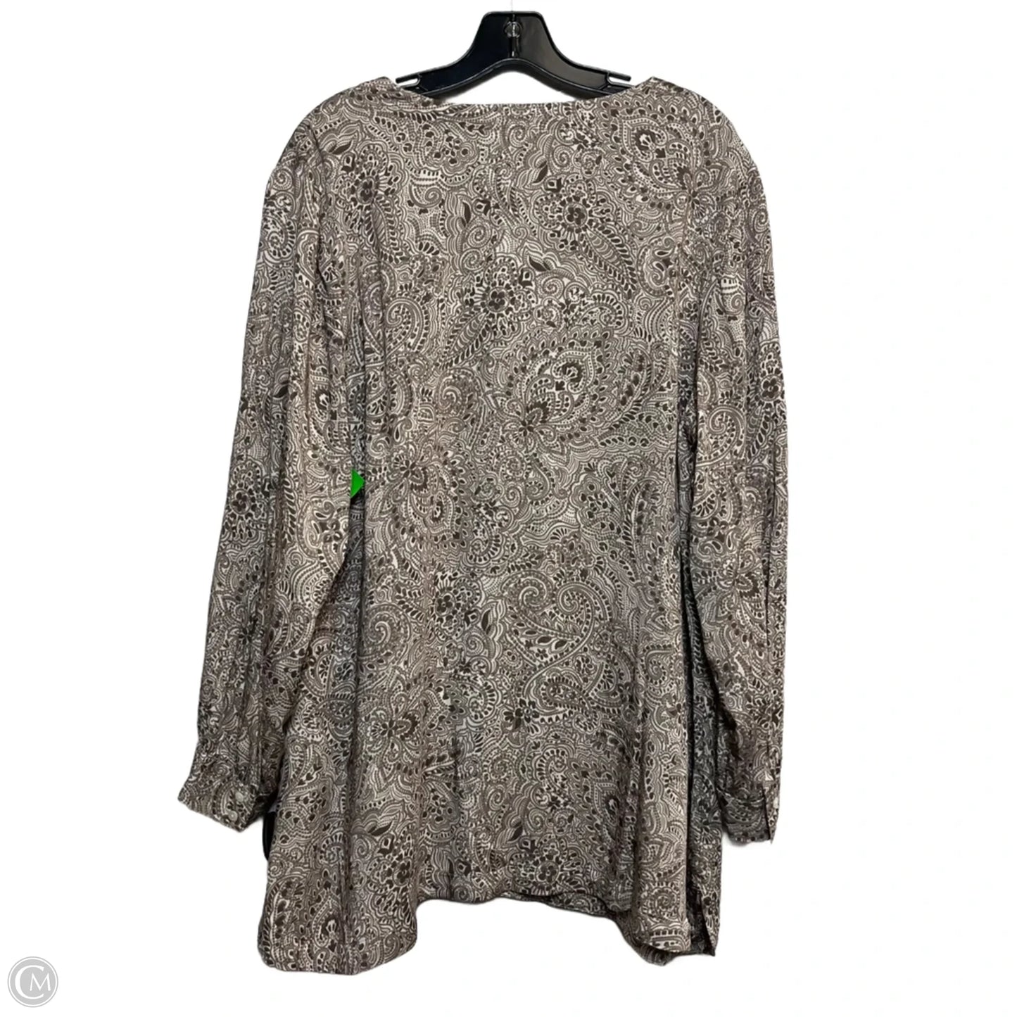 Top Long Sleeve By Pure Jill In Brown, Size: Xl