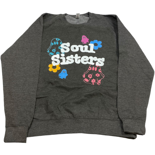 Sweatshirt Crewneck By Just Hoods In Grey, Size: L