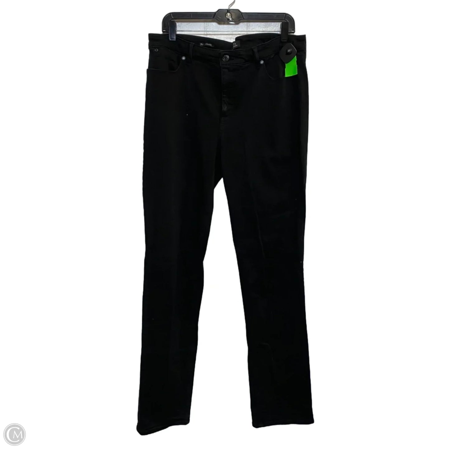 Jeans Straight By Talbots In Black Denim, Size: 1x