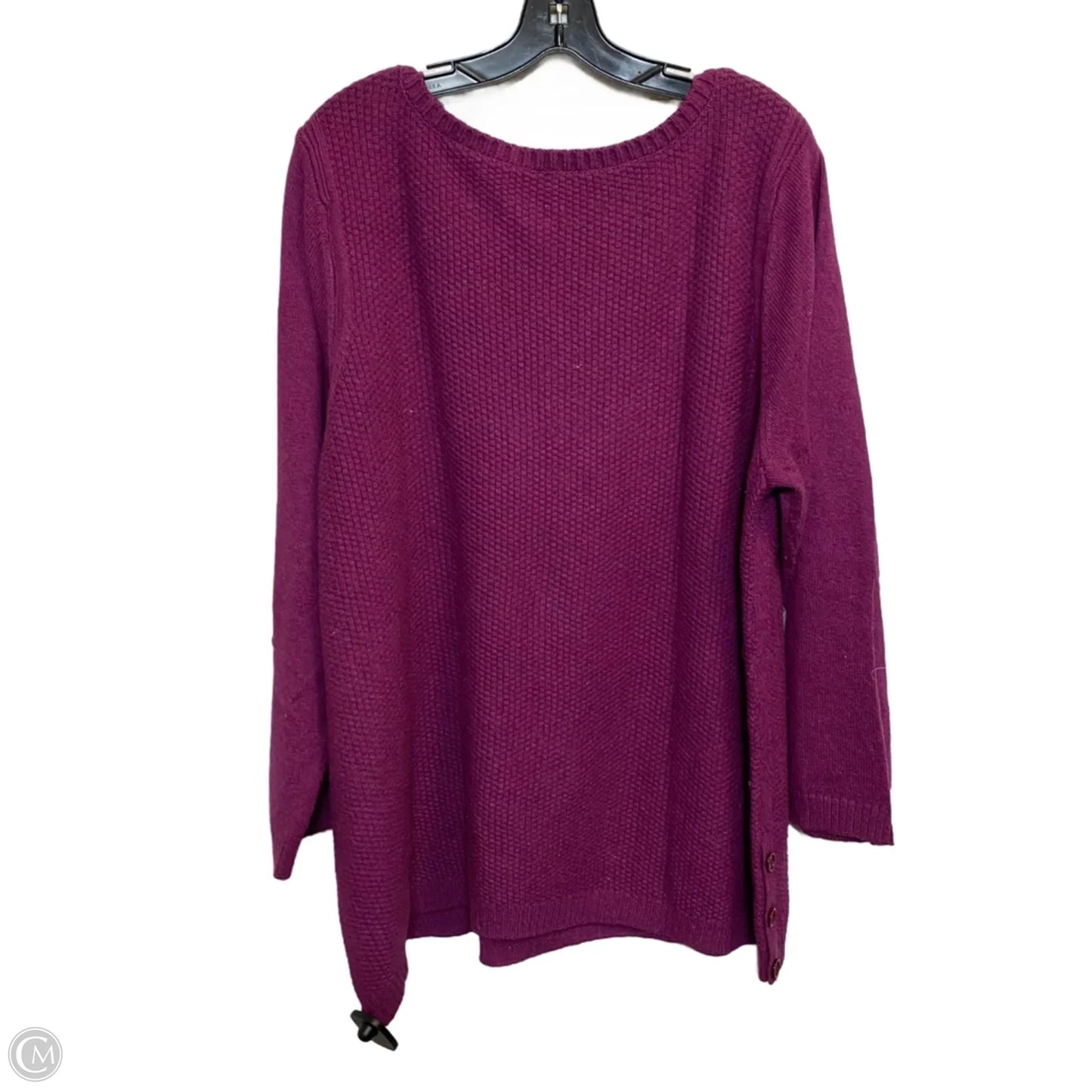 Top Long Sleeve By Talbots In Purple, Size: 2x
