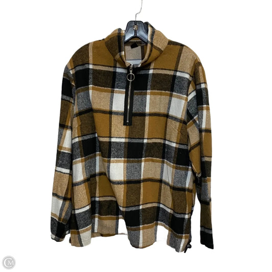 Top Long Sleeve By Shein In Brown, Size: 2x