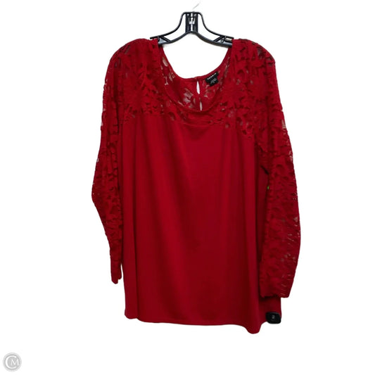 Top Long Sleeve By Torrid In Red, Size: 2x