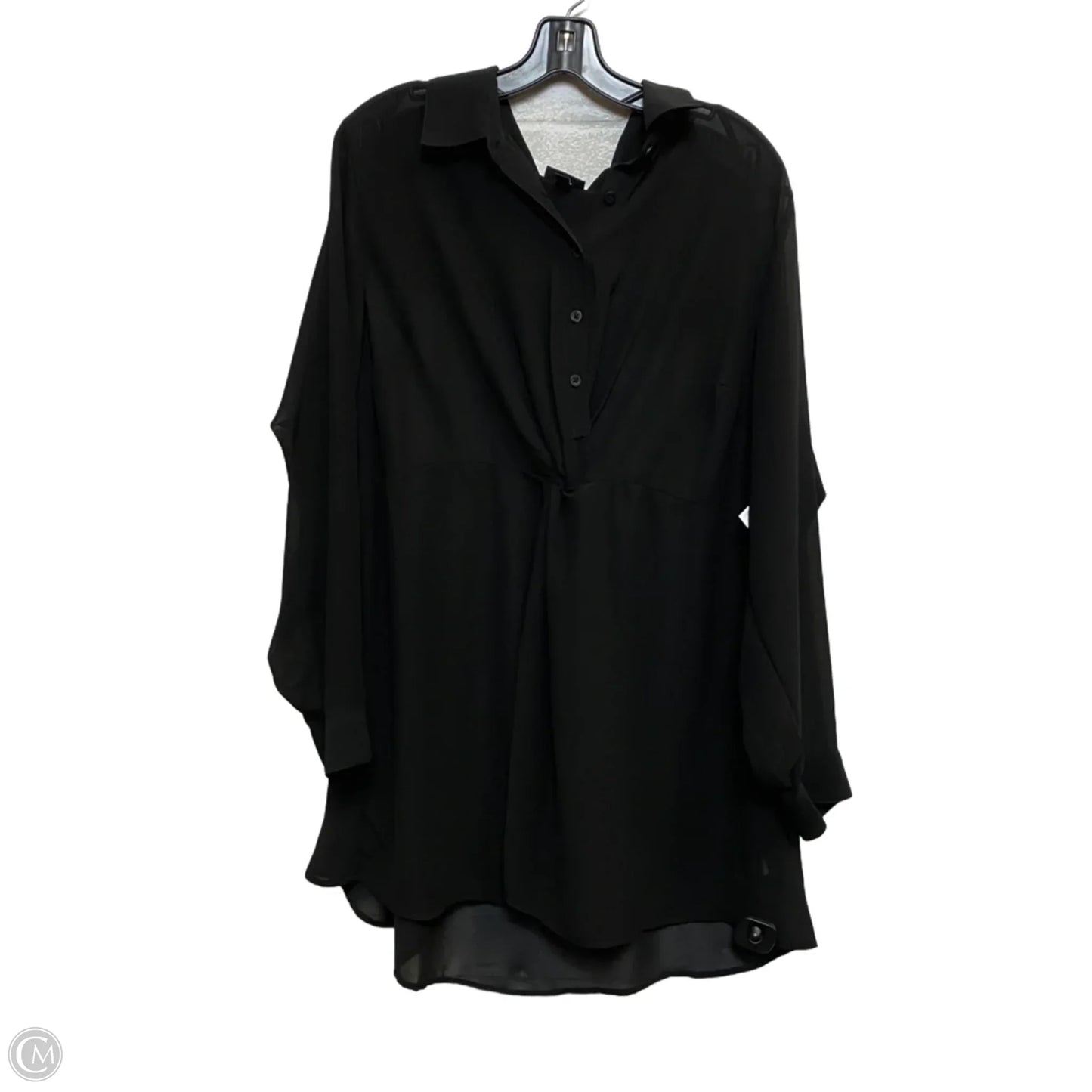 Blouse Long Sleeve By Torrid In Black, Size: 2x