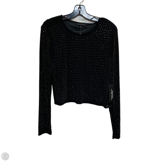Top Long Sleeve By Haute Monde In Black, Size: L