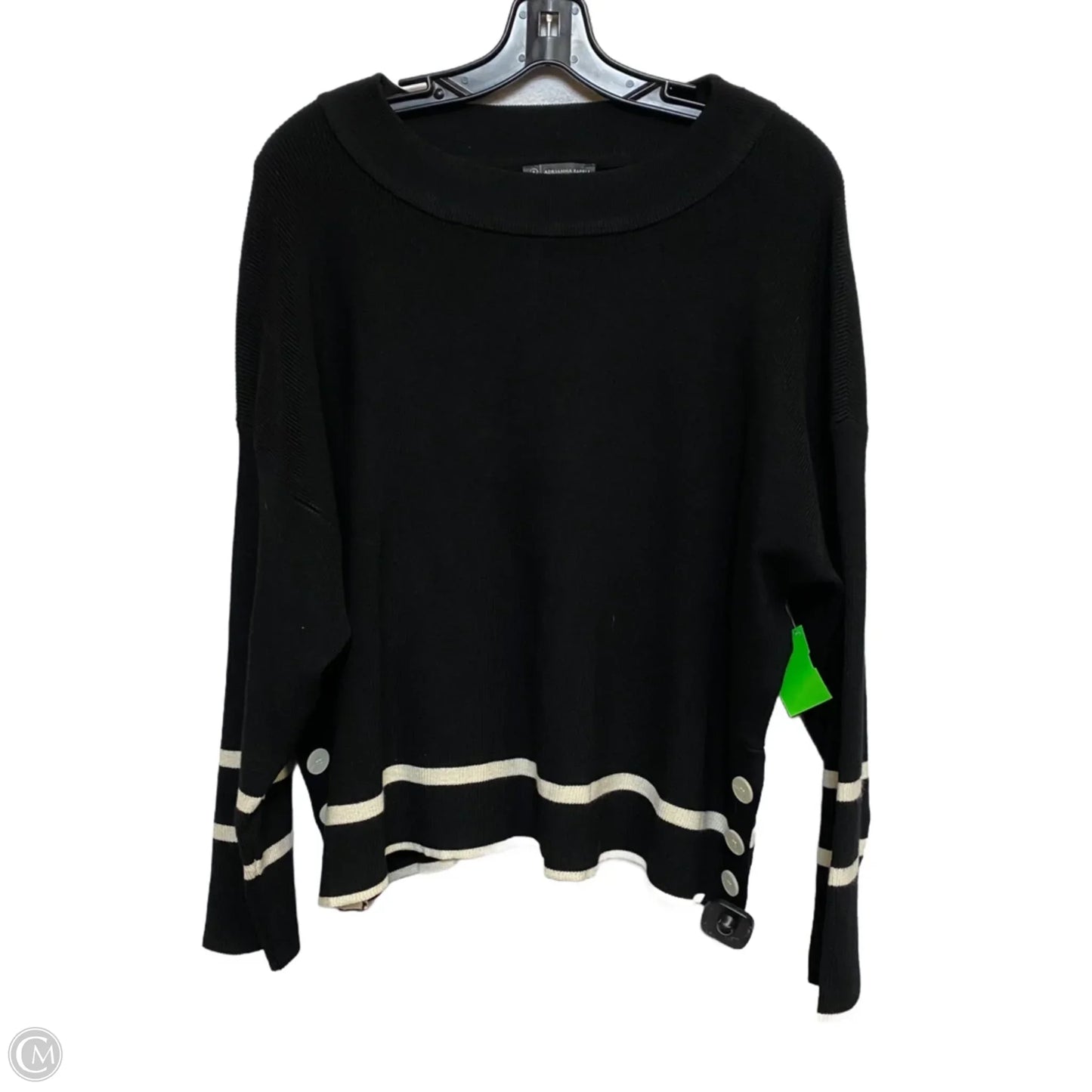 Sweater By Adrianna Papell In Black, Size: Xl