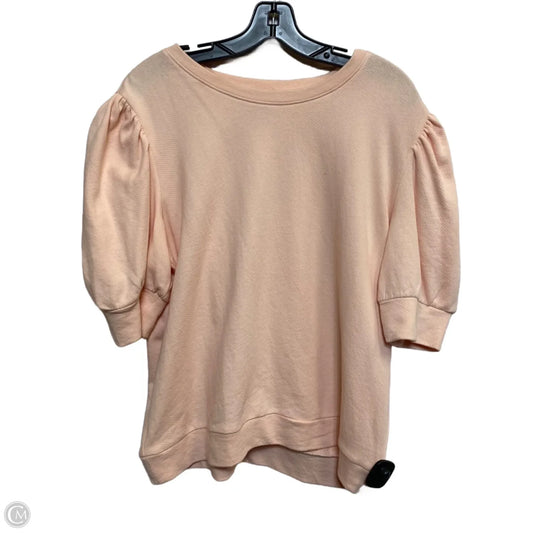 Top Short Sleeve By Loft In Pink, Size: Xl