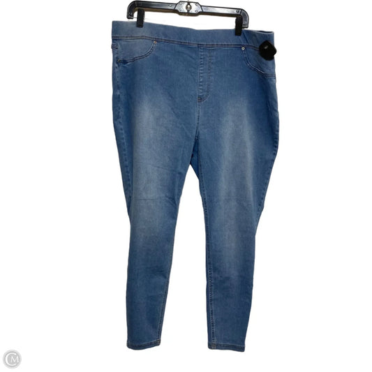 Jeans Jeggings By Terra & Sky In Blue Denim, Size: 1x