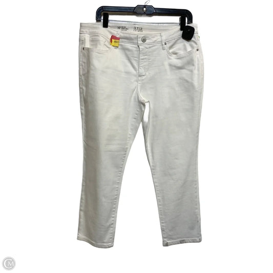 Jeans Skinny By Ana In White Denim, Size: 14p