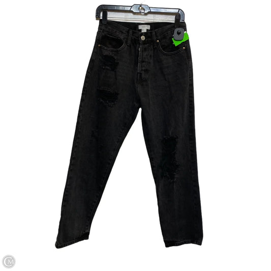 Jeans Straight By Forever 21 In Black Denim, Size: 4